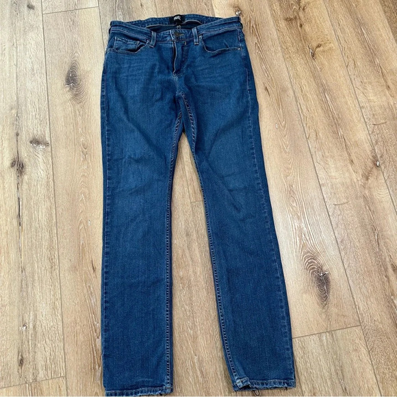 Paige Federal Women’s Mid-Rise Medium Wash Denim Slim Leg Jeans Size 32 GUC - Picture 2 of 9